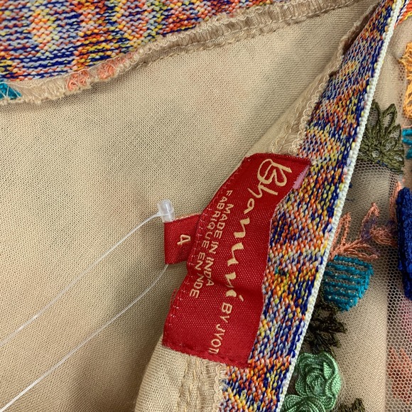 Anthropologie Bhanuni by Jyoti Skirt Florence Embroidered Floral Tulle - Picture 8 of 15